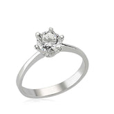 Bague pour femme en argent avec pierre unique